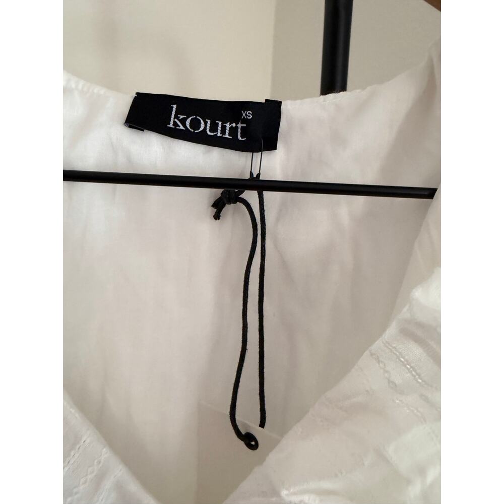 New Kourt Vida white dress size XS 100% cotton $172 - Picture 7 of 9
